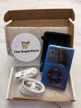 Refurbished Apple iPod Classic 7th Gen  Blue 160GB  SSD HD +1 YR Warranty